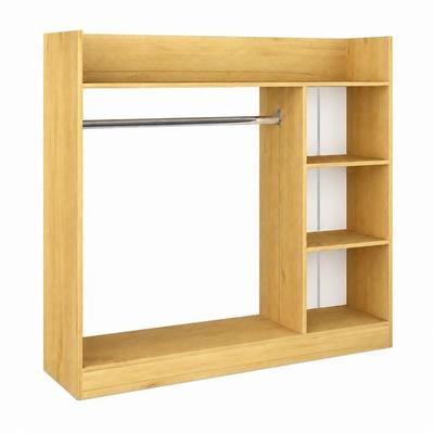 Holz Kleiderständer mit Regal & Stange Palosa M