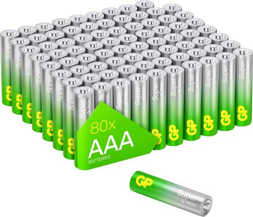 GP Super Micro (AAA)-Batterie Alkali-Mangan 1.5V 80St.