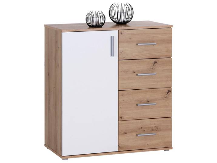Kommode 88,2 cm Ina 02 Eiche/Weiß