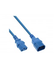 InLine Spannungsversorgungs-Verlängerungskabel IEC 60320 C13 bis C14 250 V 75 cm Blau (16507B)