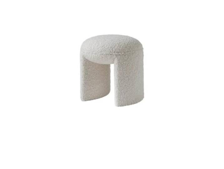 Zymjzbetic Kleiner runder Hocker for das Wohnzimmer Make-up-Bereiche Vielseitiger niedriger Sitz for Umkleiden(White)