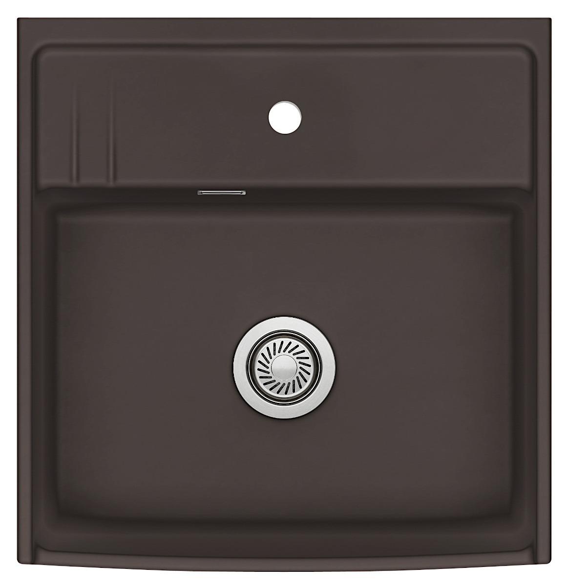 Elementspüle KENTRO 60 in SIENA für AP-Tiefe 60 cm - Handbetätigung / systemceram / Keramikspüle