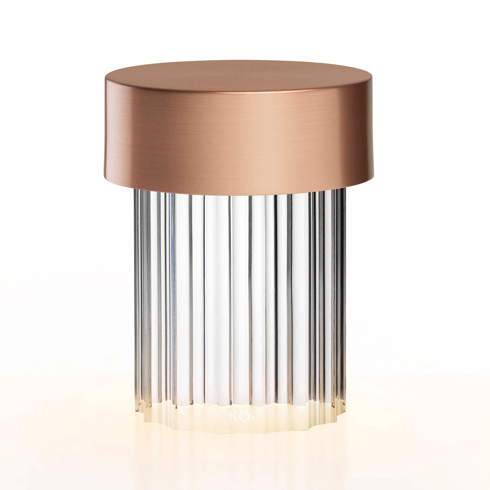 Flos Last Order Fluted draagbare tafellamp - Koper - Glas