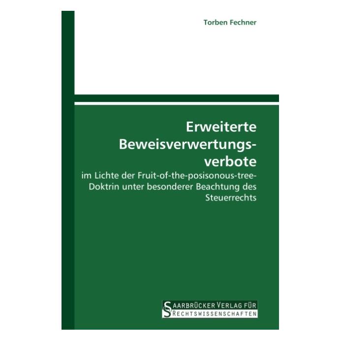 SVR Erweiterte Beweisverwertungsverbote (Deutsch, Softcover, Torben Fechner) (55343712)