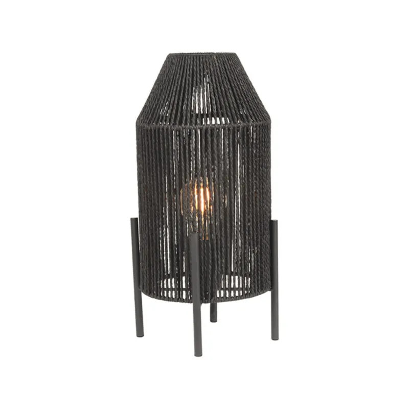 Label51 Tafellamp Ibiza Zwart Jute