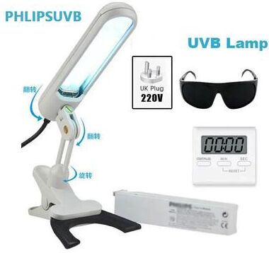 Uplift Treasures 311nm UVB Light Therapy Lamp With Protective Goggles 220v Uk Plug