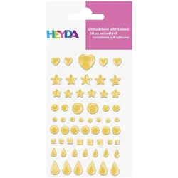 5x Heyda, Sticker, Schmuckstein-Etiketten Herz, Stern, Kreis, Quadrat, Tropfen apricot (1 Sticker)