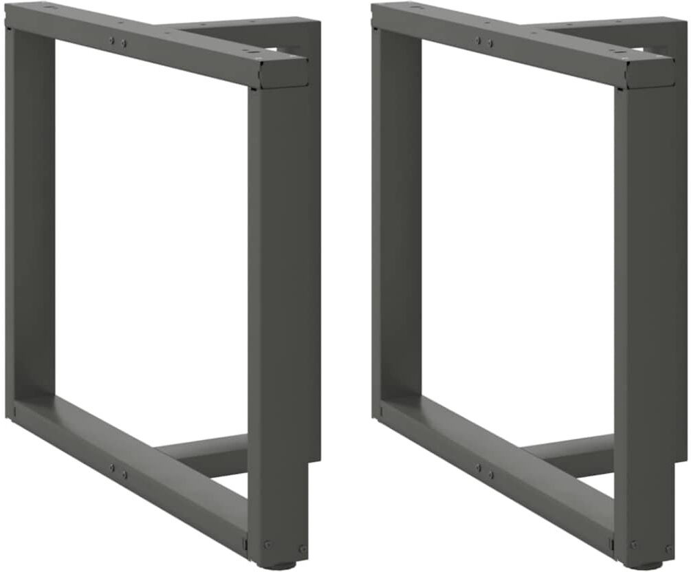 Latitude Run Ayzen Powder Coated Steel Table Leg Anthracite 90 x 35 x (72-73) cm