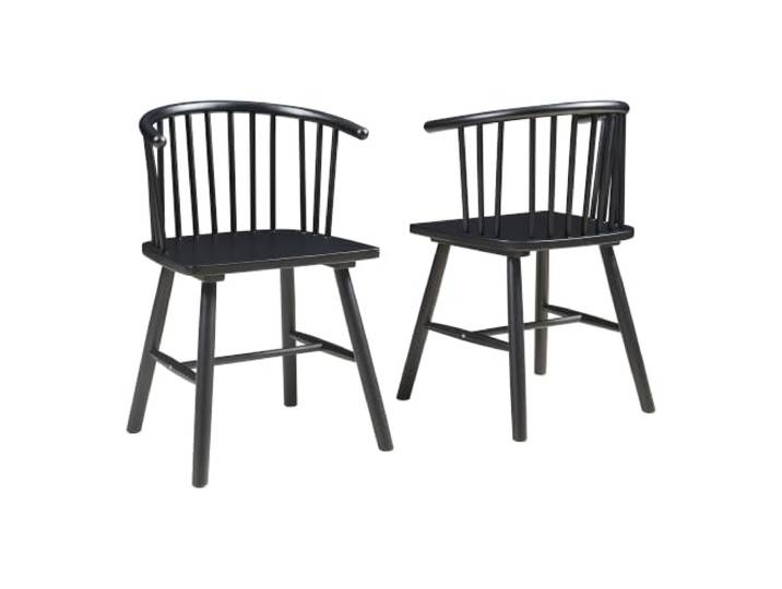 Helloshop26 Esszimmerstühle für Wohnzimmer, modernes Design, Küche, schwarz, 2 Stück, 03_0009634