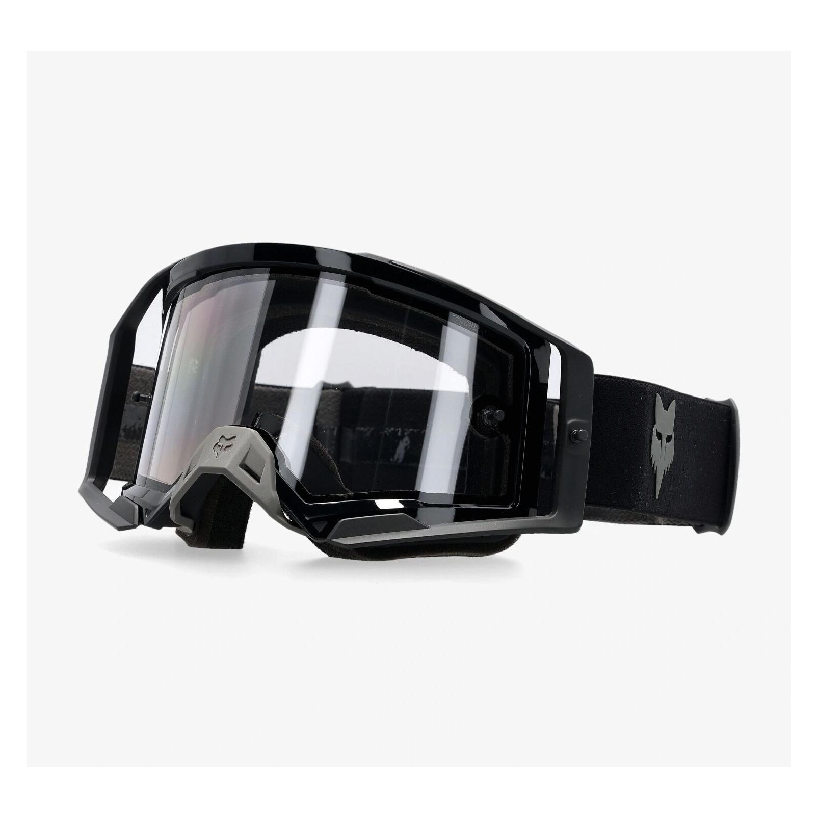 Fox Airspace Enduro Goggle (Black, Duale, dunkelgraue Lexan Sichtscheibe) (32982-001-os-191972927577)