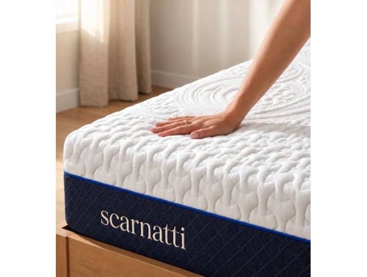 Scarnatti Matratze 90x200cm 18 cm, 7-Zonen, CoolGel Memory Foam, wendbar Ergo7™ 7-Zonen-Stützkern, Zero Motion Transfer™, Zwei Komfortseiten, 3D-Airflow-Bezug, Für Lattenrost geeignet