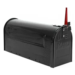 Helloshop26 - Amerikanischer Designer-Briefkasten freistehend US-Briefkasten 18 x 22 x 48 cm schwarz 16_0000087