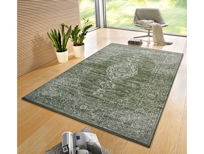 Teppich HANSE HOME Meridional , grün, B:120cm H:9mm L:170cm, Polypropylen (PP), Teppiche, Teppich, Orientalisch, Orient, Kurzflor, Wohnzimmer, Schlafzimmer, Vintage