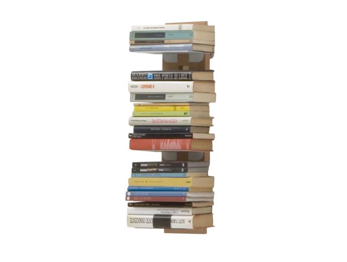 LE ZIE DI MILANO bibliothèque murale ZIA ORTENSIA (H 66 cm / Naturel - Hêtre massif et acier)