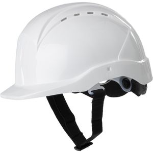 Feldtmann Schutzhelm TECTOR Industrie, EN 397, mit 6-Punkt-System & Kinnriemen, Größe 52-64, weiß