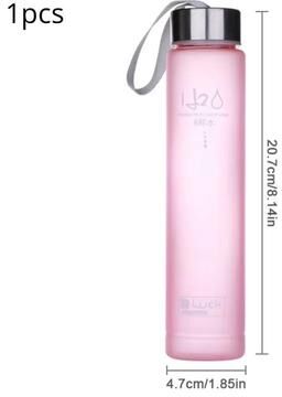 Inspired Finds Frosted Sports Water Bottle With Rope Handle Leakproof, Stylish, And Reusable Drinking Cup frosted Pin 280ml