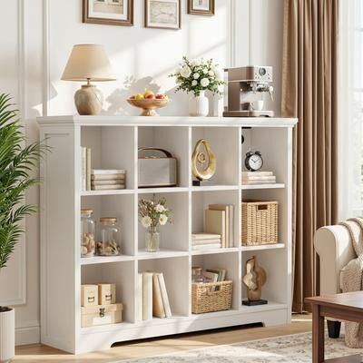 Rackcog 8 Cube Bookshelf with Charging Station, Cube Organizer for Storage Bin