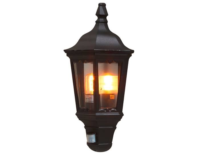 Konstsmide Firenze Applique murale en aluminium laqué noir avec verre transparent