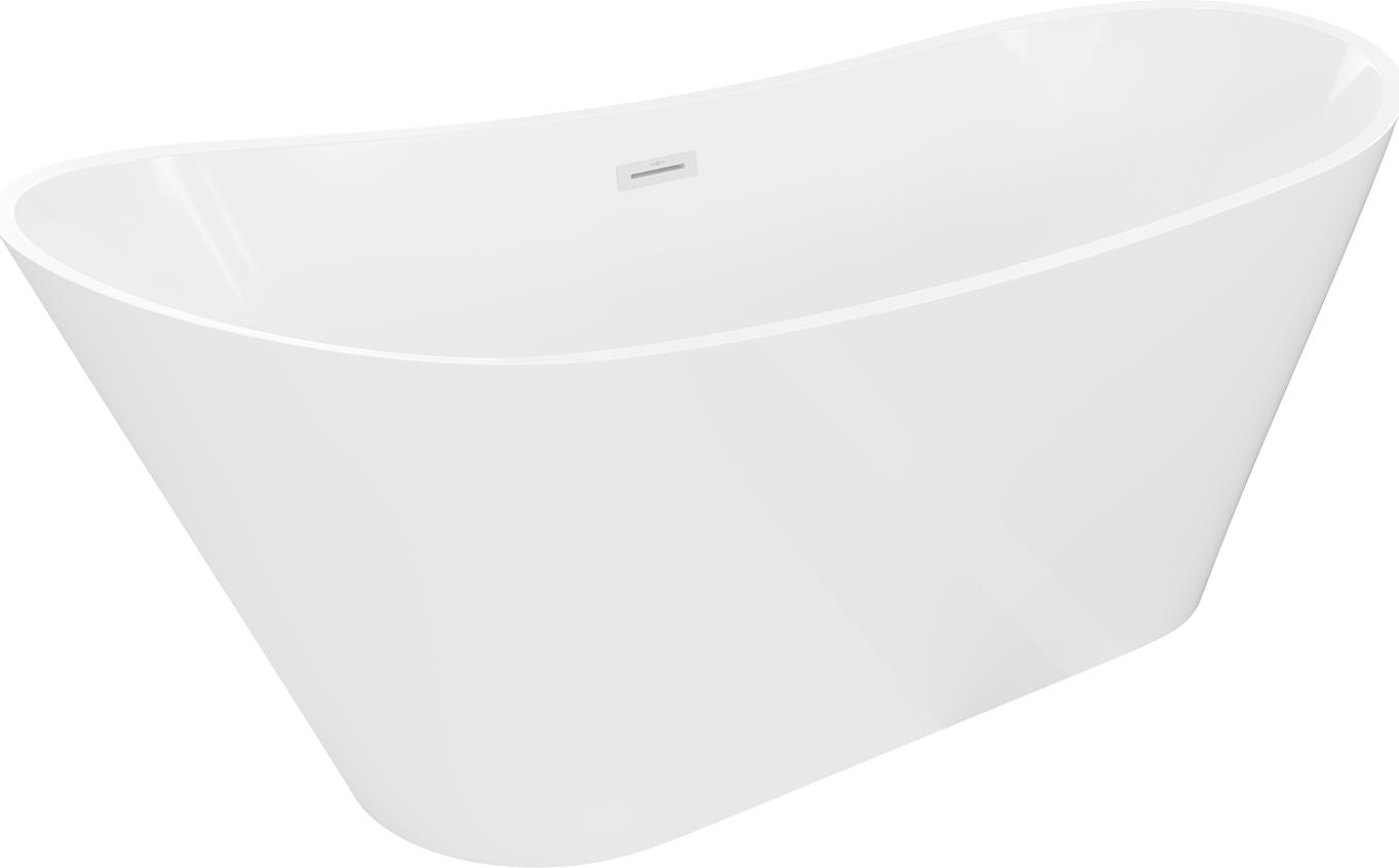 Mexen Dora freistehende Wanne 150 x 75 cm, weiß, weißer Überlauf - 52071507500-20