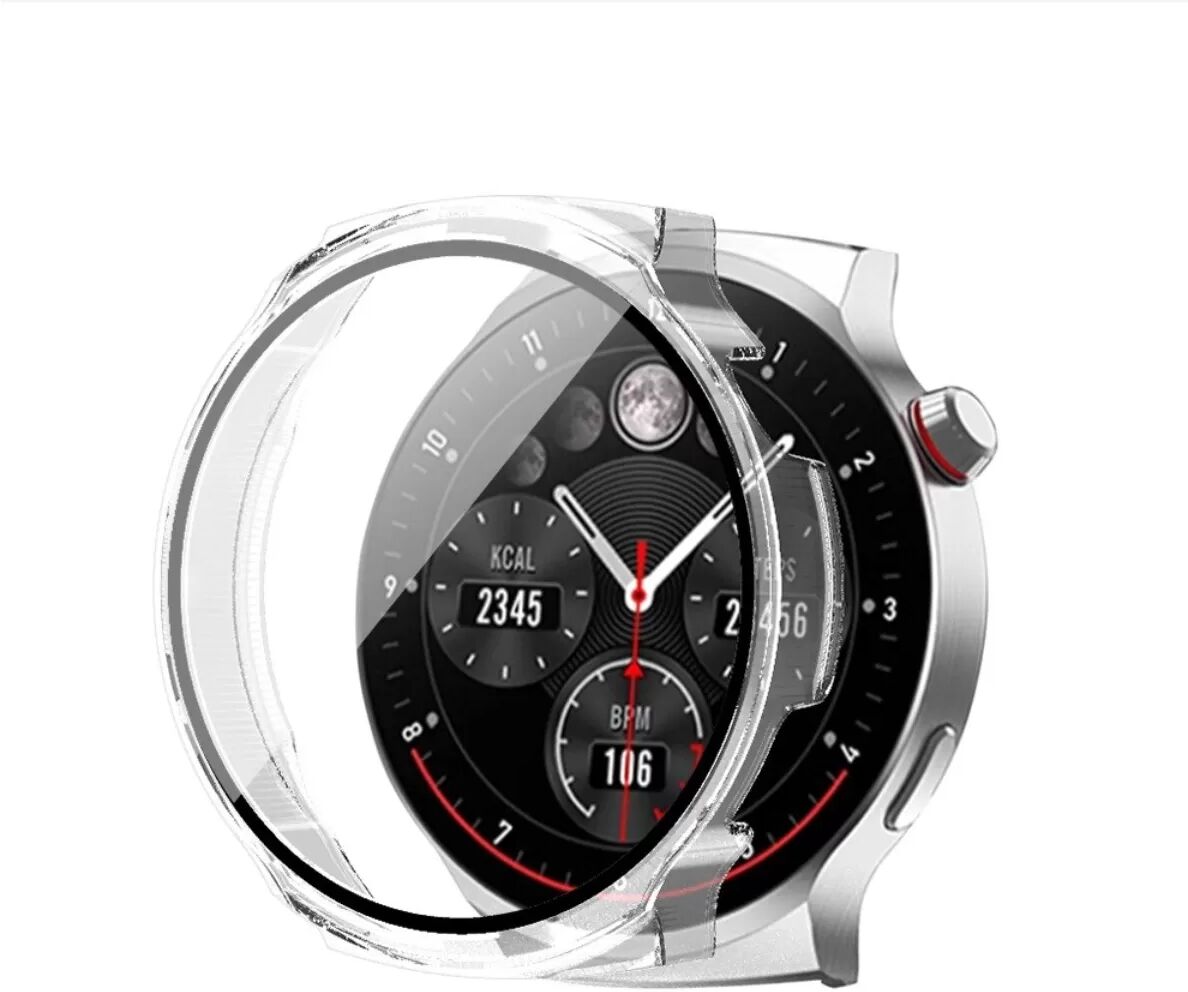 INF Integrierte Schutz-Hülle kompatibel mit Aigo Smartwatch V8, PC + gehärtete Folie Transparent