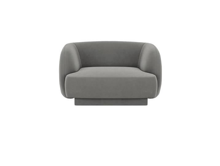 Designsessel „Miley“ Samt Hellgrau Chosen by Bloomingloft