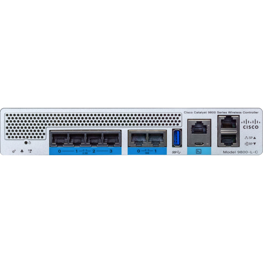 Cisco Catalyst 9800-L-C, Grau, 10,100,1000,10000 Mbit/s, IEEE 802.11a, IEEE 802.11ac, IEEE 802.11ax, IEEE 802.11b, IEEE 802.11d, IEEE 802.11e, IEEE..., AES, DES, EAP, HTTPS, IPSec, SSL/TLS, WEP, WPA2, RJ-45, 215,9 mm