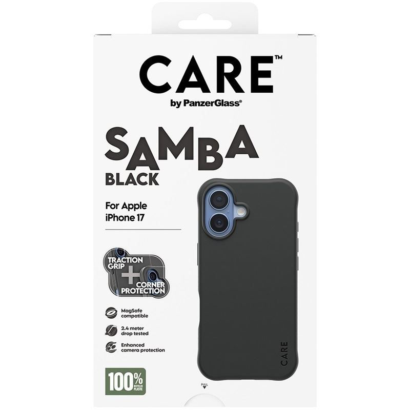 PanzerGlass CARE BY FASHIONABLE CASE SAMBA BLACK W. MAGSAFE IPHONE 17