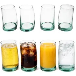 Sail 8er Set Trinkgläser 210ml Recycling-Glas 8 Personen Wasser-Glas Limo