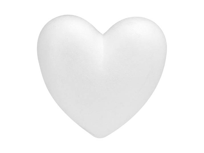 Glorex Styropor-Herz Flach 15 × 2 cm