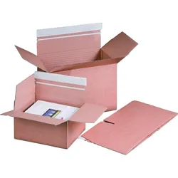 smartboxpro 10 x Automatikbodenkarton Selbstklebestreifen & Aufreißfaden 160x130x70mm