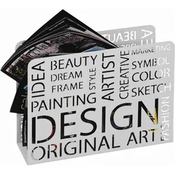 Zeitungsständer Design aus Stahl in Weiß