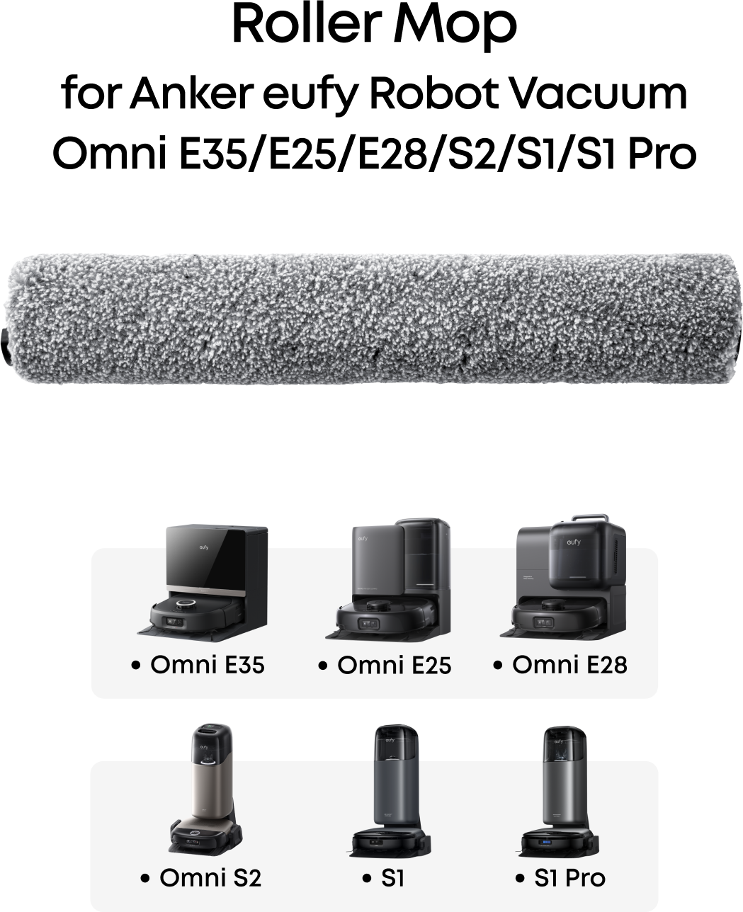 Anker eufy Official Roller Mop for E35, E25, E28, S2, S1 Pro, S1