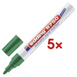 Edding 5x Industrie-Lackmarker »8750« grün