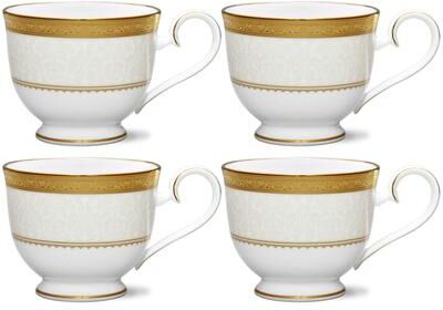 Noritake Odessa Set of 4 Teacups, 7-3/4 oz.