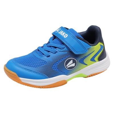 Indoorschuh JAKO "J-MS BLUR EV", Mädchen, Gr. 30, Mesh, blau (skydiver, lime), Synthetik, Textil, Schuhe, Indoorschuh, Sportschuhe, nicht abfärbende Sohle