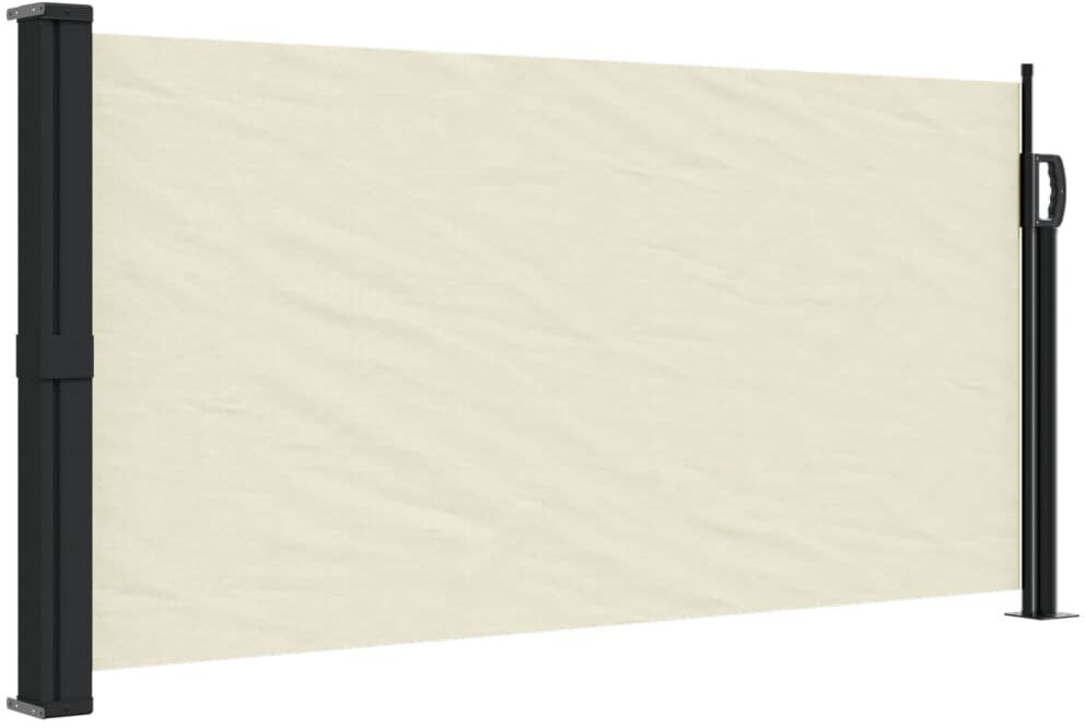 17 Stories Retractable Side Awning Cream 100cm H x 300cm W