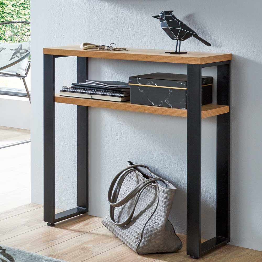 Pharao24.de Konsolen Tisch in modernem Design Metall Bügelgestell