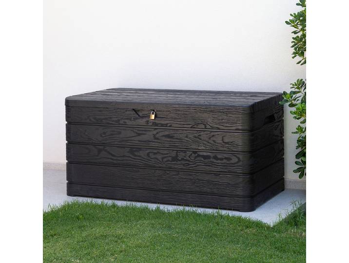 Coffre de jardin Dolomiti 129 x 70cm Noir/Noir