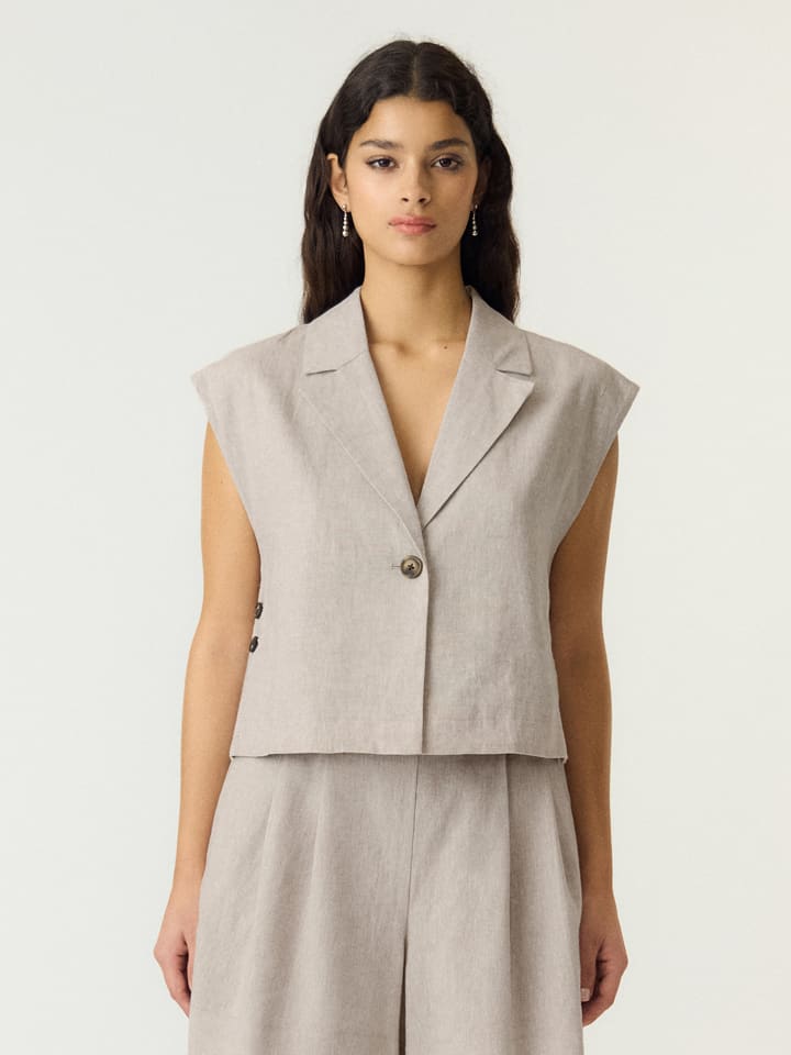YAS Weste in Beige - 38