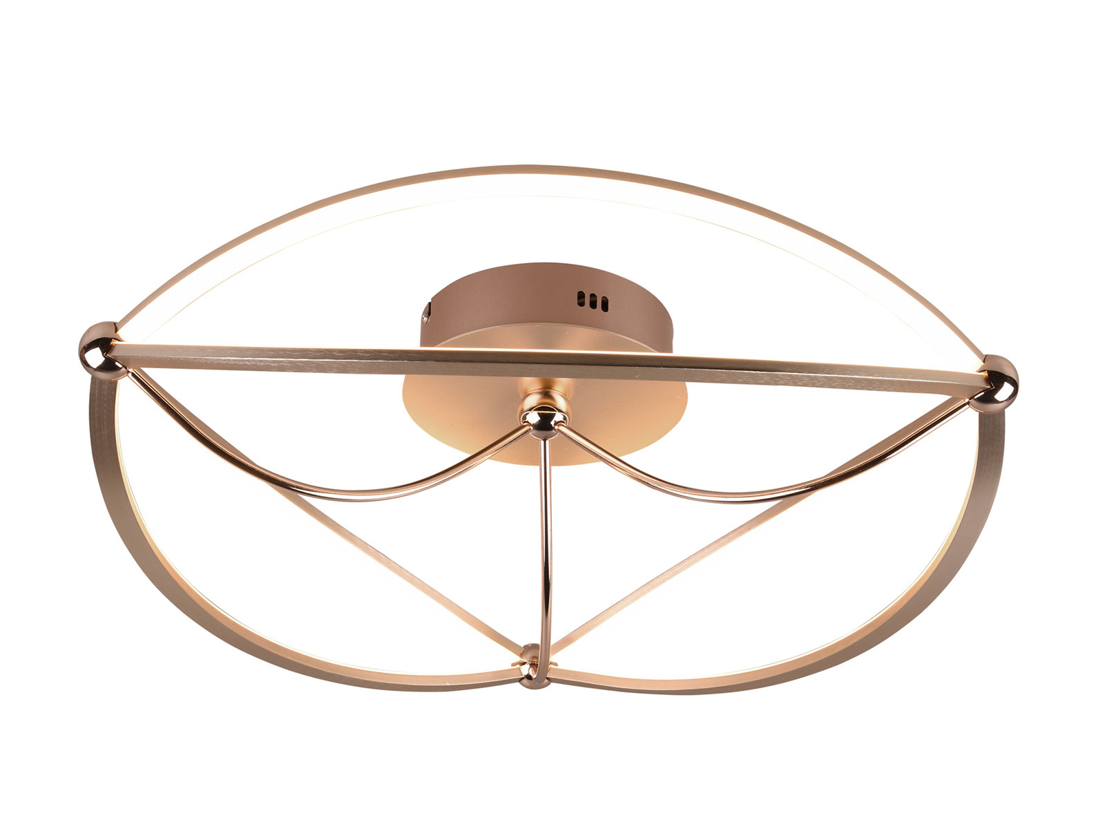 Trio Leuchten Charivari LED plafondlamp, messing/brons, Ø 62 cm