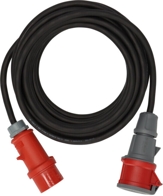 Rallonge Brennenstuhl CEE IP44 avec inverseur de phase 25m noir H07RN-F 5G2,5 CEE 400V/16A (1169370250)