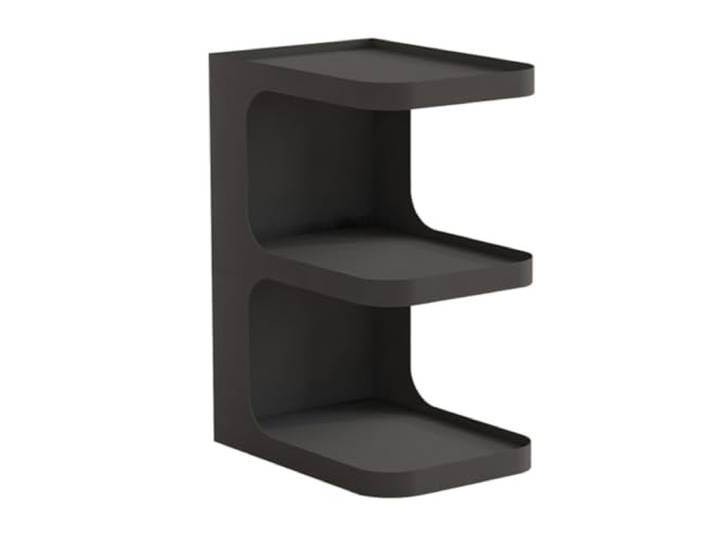 Beistelltisch mit 3 Ebenen, Nachttisch, Akzenttisch for Wohnzimmer(/Black)