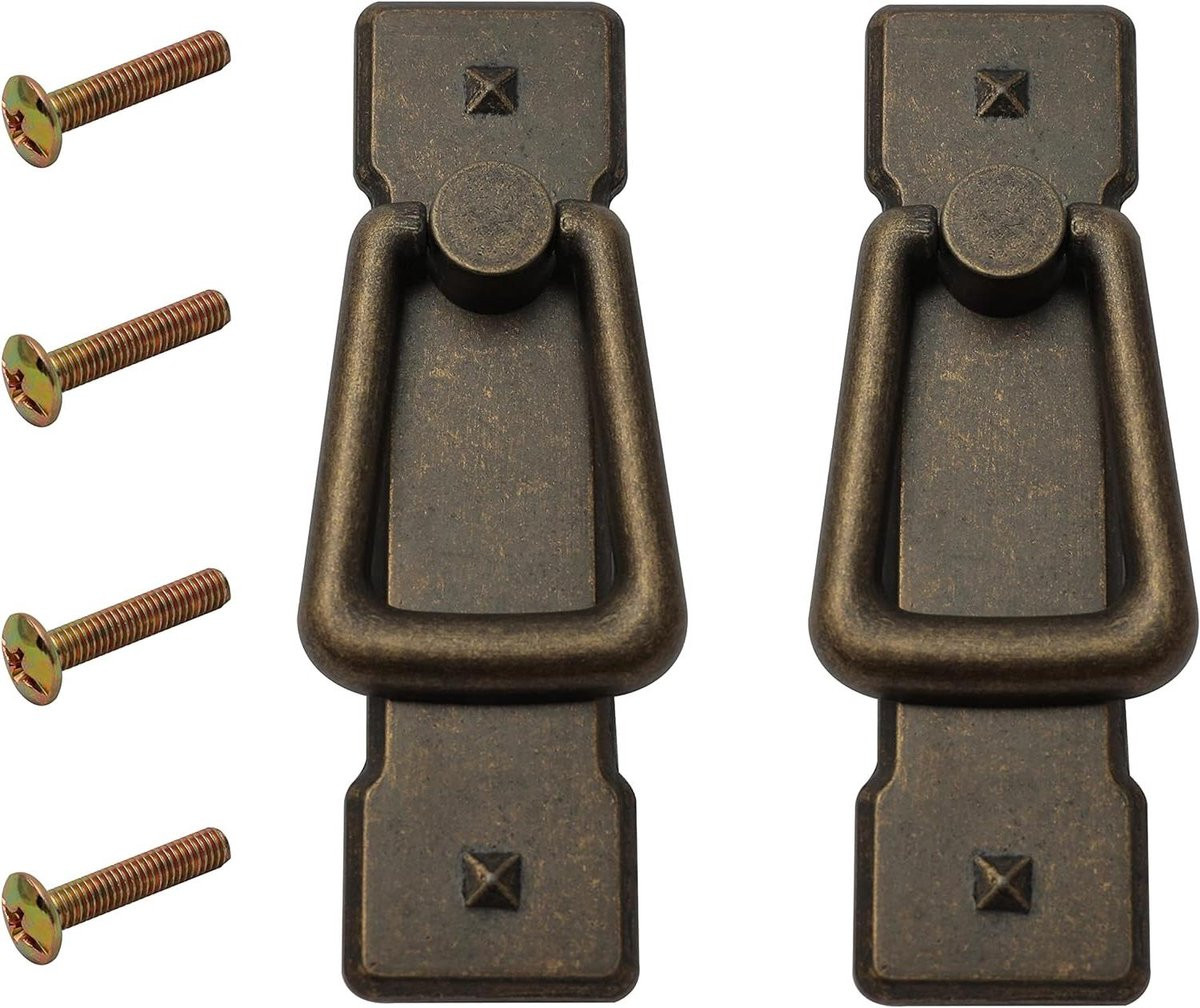 Antieke bronzen ladehandgrepen met 58mm gatcentra