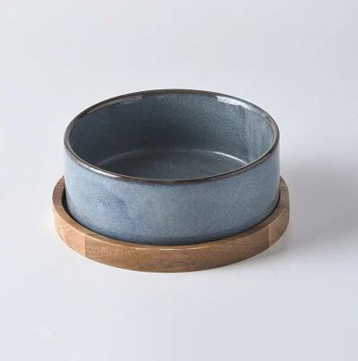 Uplift Essentials Anti Rollover Ceramic Spine Protection Bowl single Bowl Set Grey l