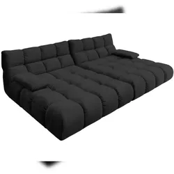 KAWOLA Big Sofa VIVIEN Velvet schwarz