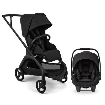 Bugaboo Dragonfly Plus Seat Complete Stroller + Turtle Air Shield Travel System Bundle - Black / Her