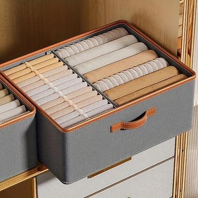 Aufbewahrungsbox für Kleiderschrank-Kleidung, faltbare Aufbewahrungsbox aus Stoff, Organizer-Aufbewahrungsbox, großes Fassungsvermögen für Kleidung, Hosen, Unterwäsche, Socken, Sortier-Aufbewahrungsbox, Aufbewahrungsbox für den Haushalt