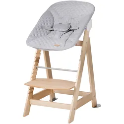 Treppenhochstuhl 'Born Up', Set 2in1, 'roba Style grau', Hochstuhl mit Liegefunktion, ab Geburt
