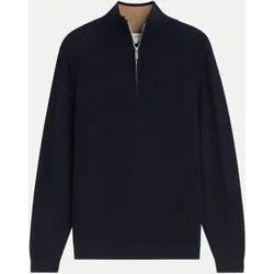 Troyer-Strickpullover Blau S