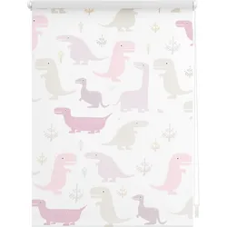 Lichtblick Rollo Klemmfix, ohne Bohren, Verdunkelung, Dino  - Pink